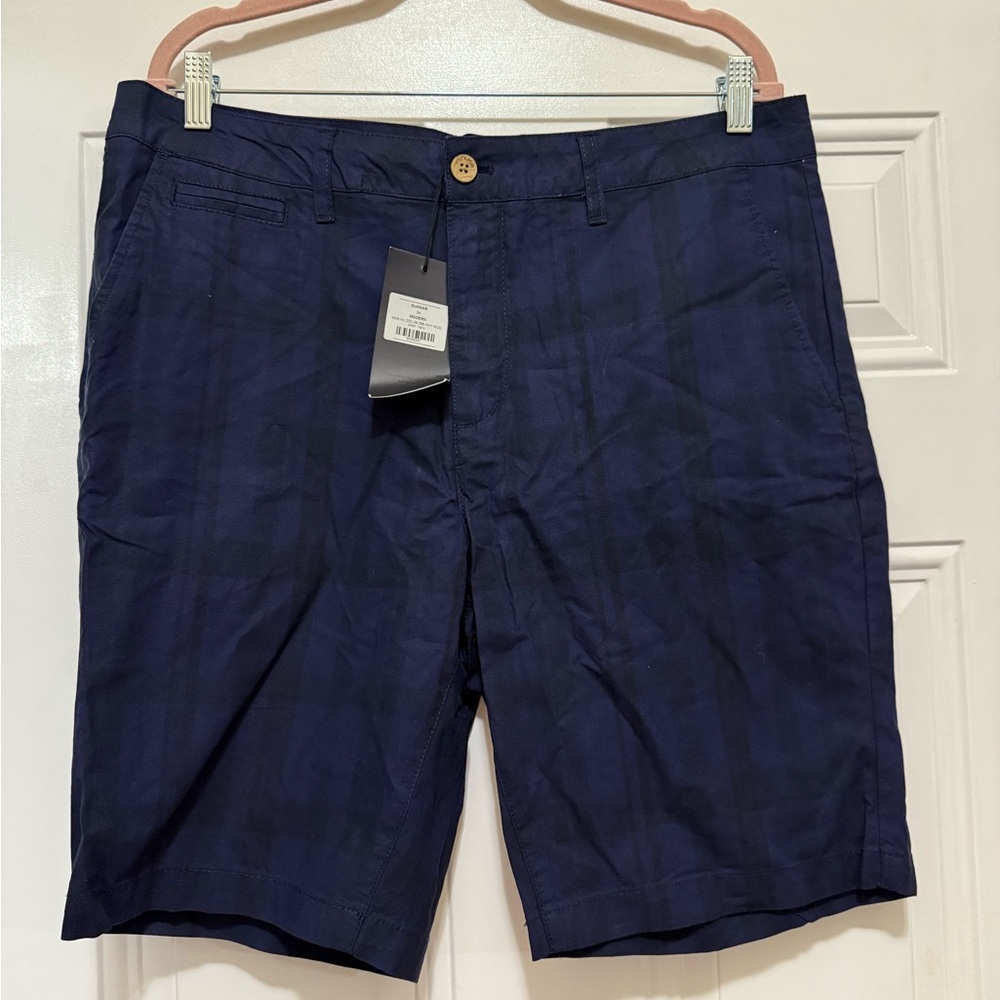 Five Four Blue Flat Front Tailored Shorts